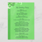 Vorlagen zum Hochzeitsprogramm für dunkelgrüne Flo (Rückseite)