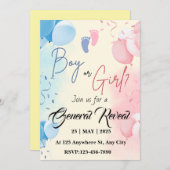 Vorlagen zur Party Einladung von Geschlechtern (Vorne/Hinten)