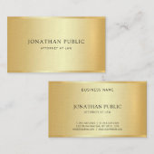 Vorlagenamt für elegantes Goldanwalt Visitenkarte (Vorne/Hinten)