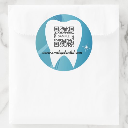 Vorlagenaufkleber Zahnpflege Runder Aufkleber (Tasche)