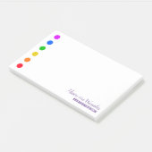 Vorlagenbeschreibung für minimale Rainbow-Punkte Post-it Klebezettel (angewinkelt)