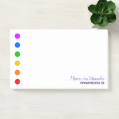 Vorlagenbeschreibung für minimale Rainbow-Punkte Post-it Klebezettel (Büro)