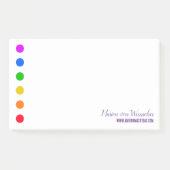Vorlagenbeschreibung für minimale Rainbow-Punkte Post-it Klebezettel (Vorderseite)