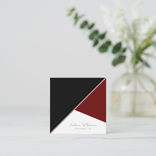 Vorlagencode QR-Code für Farbblock-Anwälte/Rechtsa Quadratische Visitenkarte (Stehend Vorderseite)