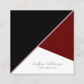 Vorlagencode QR-Code für Farbblock-Anwälte/Rechtsa Quadratische Visitenkarte (Vorderseite)