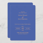 VORLAGENDE AUSLAUFUNGEN ONLINE - Mittelblau Einladung (Vorne/Hinten)