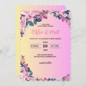 VORLAGENDE AUSSCHREIBUNGEN ONLINE ELEGANTE BLUME EINLADUNG (Vorne/Hinten)