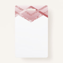 VORLAGENDER Rosegold-Glitzer-Streifenbild Ausweis