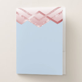 VORLAGENDER Rosegold-Glitzer-Streifenbild Bewerbungsmappe