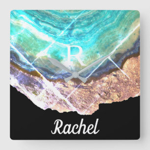 Vorlagengrüne Faltenbildung für die Bezeichnung  Quadratische Wanduhr