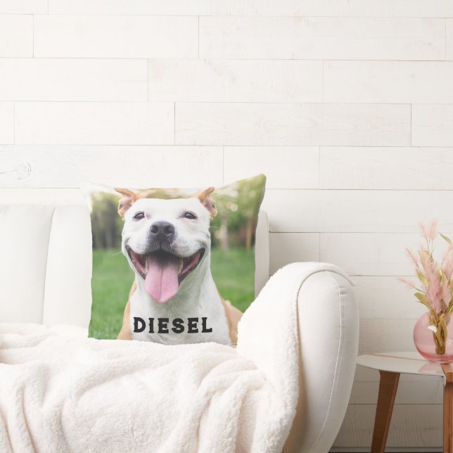 Vorlagenhund oder Cat Foto Pet Loss Kissen (Liege)