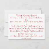 Vorlagenkarte für die Weihnachtszeit Einladung (Rückseite)