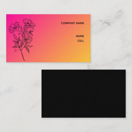 VORLAGENKARTE VISITENKARTE (Vorne/Hinten)