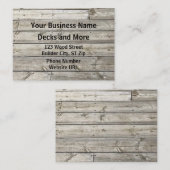 Vorlagenkarten für Wood Planks Visitenkarte (Vorne/Hinten)