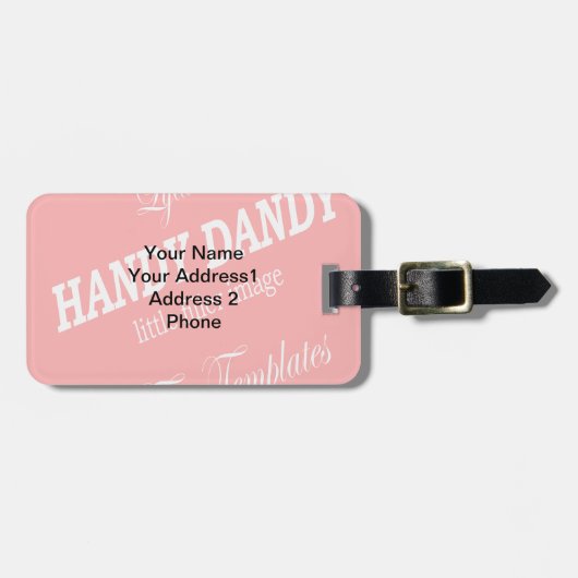 Vorlagenkennzeichen - Behalten Gepäckanhänger (Vorderseite horizontal)