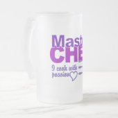 VorlagenKochs-Tasse Mattglas Bierglas (Vorderseite Links)