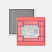 Vorlagenmagnet mit rosa Streifen Magnet (Vorderseite/Rückseite)