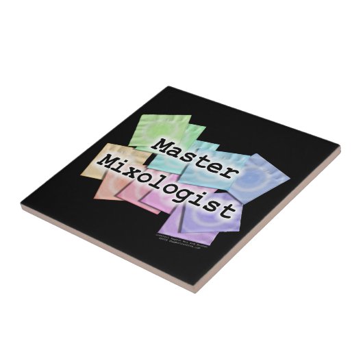 Vorlagenmixologist-Barkeeper-Untersetzer-Fliese Fliese (Seite)