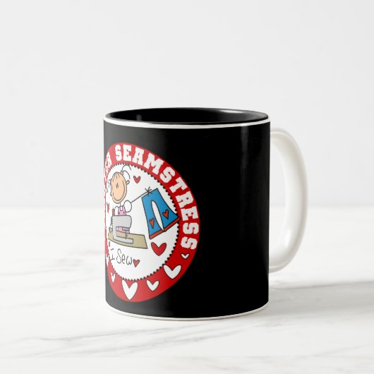 Vorlagennäherin Zweifarbige Tasse (VorderseiteRechts)