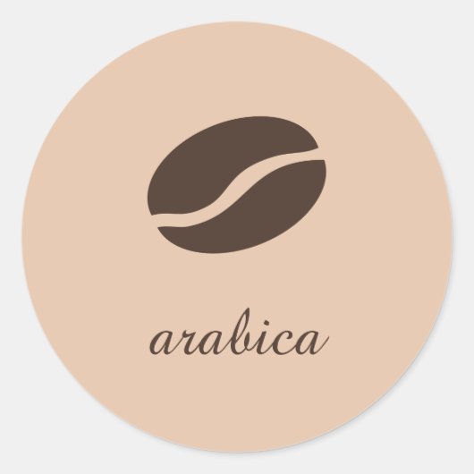 Vorlagenname der Kaffeesorte Runder Aufkleber (Vorderseite)