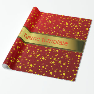 Vorlagenpapier für gelbe Sterne Geschenkpapier