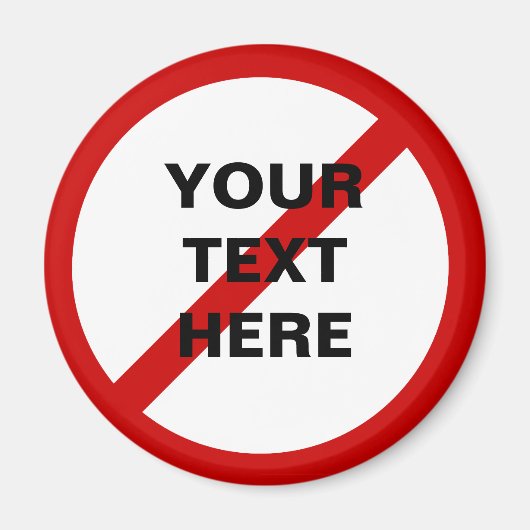 Vorlagenschutz mit Schrägstrich Magnet (Vorne)