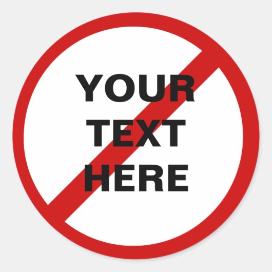 Vorlagenschutz mit Schrägstrich Runder Aufkleber (Vorderseite)