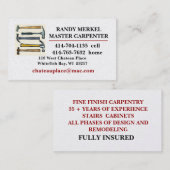 VORLAGENtischler Visitenkarte (Vorne/Hinten)