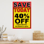 Vorlagenvorlage "Business Sign/Poster" gerettet Poster (Küche)