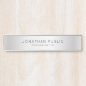 Vorlagenvorlage für benutzerdefinierte Silver Name Türschild (Vorderseite )
