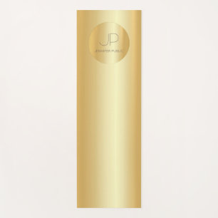 Vorlagenvorlage für elegante Imitat-Monogramm-Fit Yogamatte