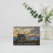 Vorlagenvorlage "LKW anhalten" Visitenkarte (Stehend Vorderseite)