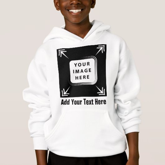 Vorlagenvorlagendesign Hinzufügen von Bildboxen Ki Hoodie (Vorderseite)