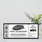 Vorlagenzertifikat für Supercar Experience Voucher (Stehend Vorderseite)