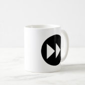 Vorlauf-Knopf-Symbol Kaffeetasse (VorderseiteRechts)