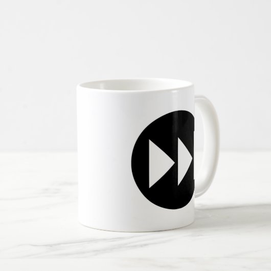 Vorlauf-Knopf-Symbol Kaffeetasse (VorderseiteRechts)