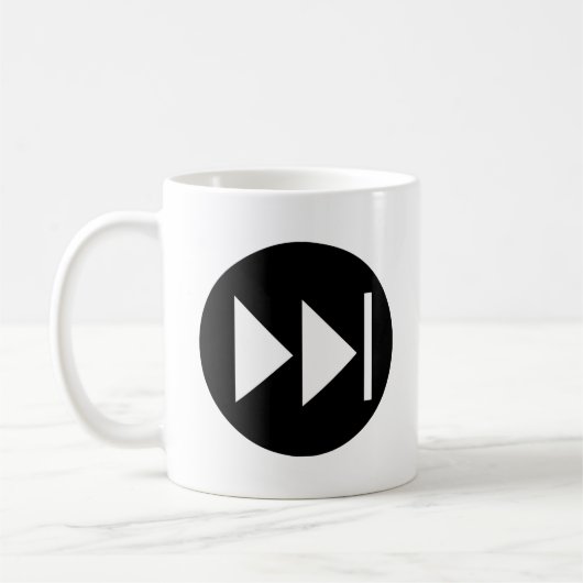 Vorlauf-Knopf-Symbol Kaffeetasse (Links)