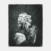 Vorläufige Amerikanische Ureinwohner Chiefs 02 Fleecedecke (Vorderseite)