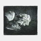 Vorläufige Amerikanische Ureinwohner Chiefs 02 Fleecedecke (Vorderseite (Horizontal))