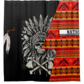 Vorläufige Amerikanische Ureinwohner Chiefs 03 Duschvorhang (Vorderseite)