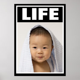 VORLEBEN GLÜCKLICH ASIAN BABY SÄUGLING LIFE POSTER