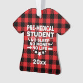 Vormedikationsstudent kein schlafendes Geld Leben  Ornament (Vorderseite)