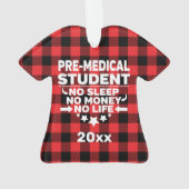 Vormedikationsstudent kein schlafendes Geld Leben  Ornament (Rückseite)
