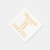 Vormittag beginnt mit Kaffee Serviette (Ecke)