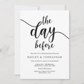 Vormittag, Hochzeitsessen oder Probe Brunch Einladung (Vorderseite)