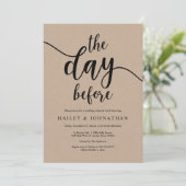 Vormittag, Hochzeitsessen oder Probe Brunch Einladung (Stehend Vorderseite)