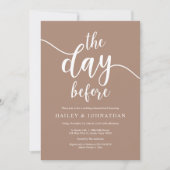 Vormittag, Hochzeitsessen oder Probe Brunch Einladung (Vorderseite)