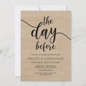 Vormittag, Hochzeitsessen oder Probe Brunch Einladung (Vorderseite)