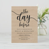 Vormittag, Hochzeitsessen oder Probe Brunch Einladung (Stehend Vorderseite)