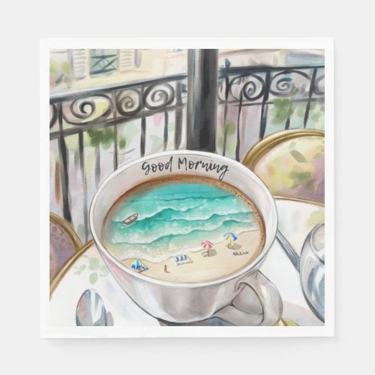 Vormittag im Pokal Serviette (Vorderseite)